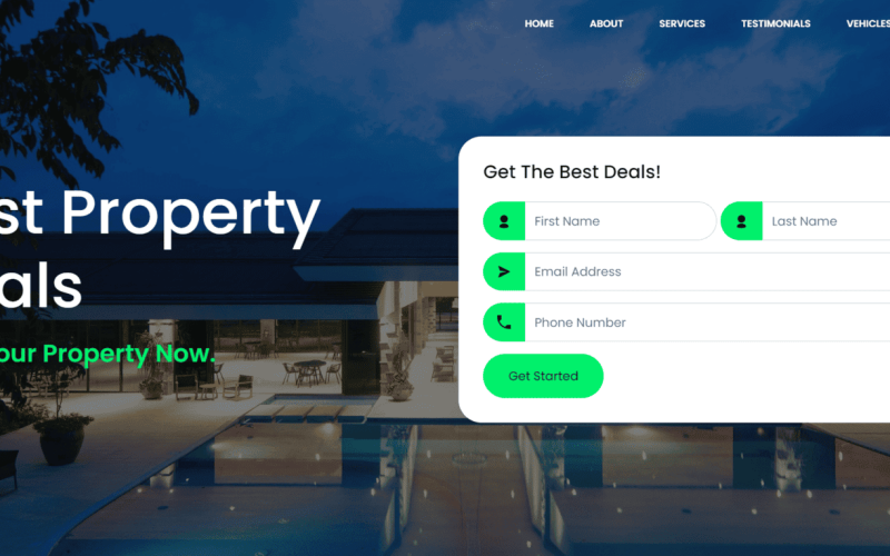 Latitude – HTML-Landingpage für Immobilien