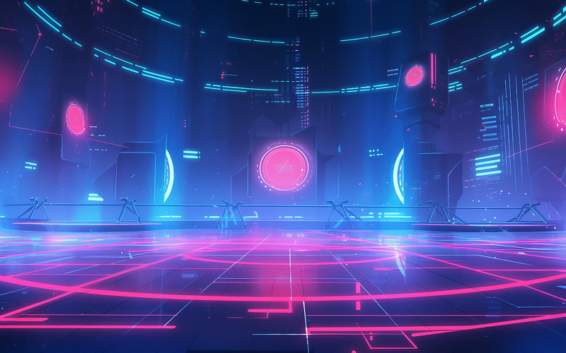 Neon-Bühnenhintergrund_leerer Bühnenhintergrund_Neon-Tech-Bühnenhintergrund_Neon-Gaming-Bühnenhintergrund