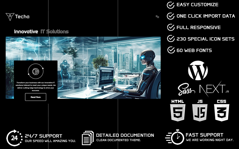 Techa - IT-lösningar & webbbyrå WordPress-tema