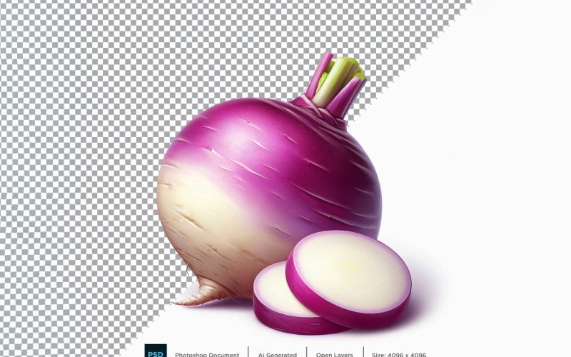 Turnip Fresh Vegetable Transparent background 03