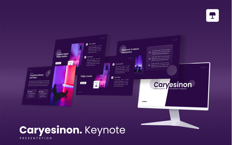 Caryesinon – Keynote-sjabloon voor glasmorfisme