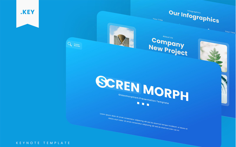 Scren Morph – Glassmorphism Keynote Template