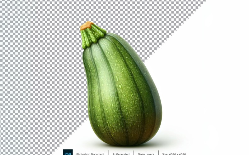 Zucchini Fresh Vegetable Transparent background 01
