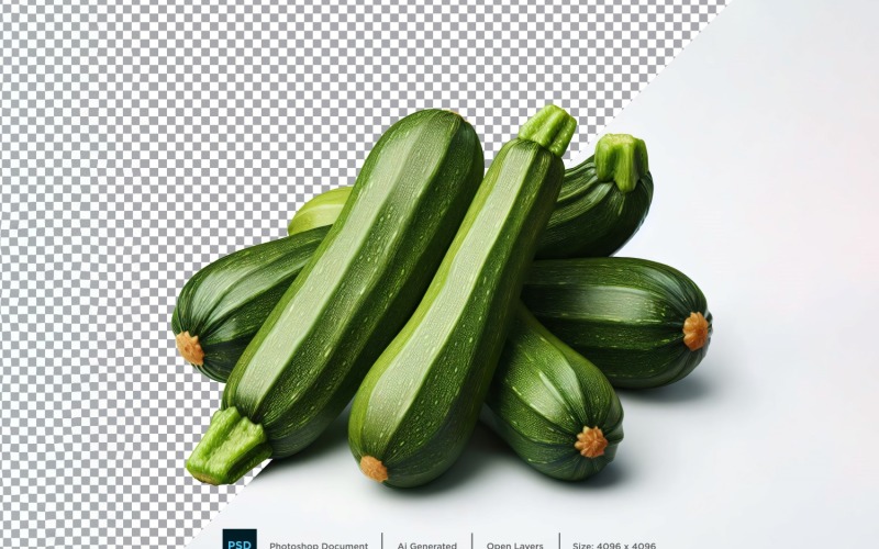 Zucchine Verdura fresca Sfondo trasparente 07