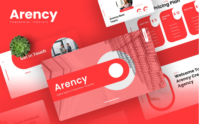 Arency – Modelo de PowerPoint de Agência Digital