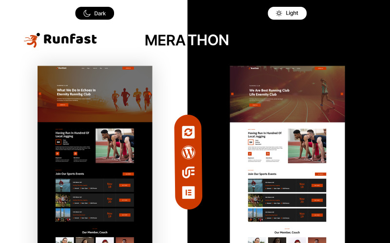 Runfast - Sportklub, Edző és Futóklub WordPress Elementor Témá