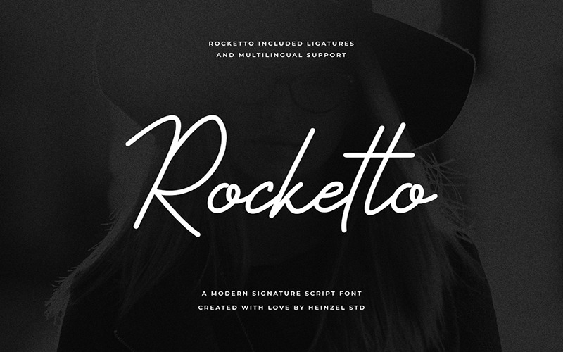 Fonte de script de assinatura Rocketto