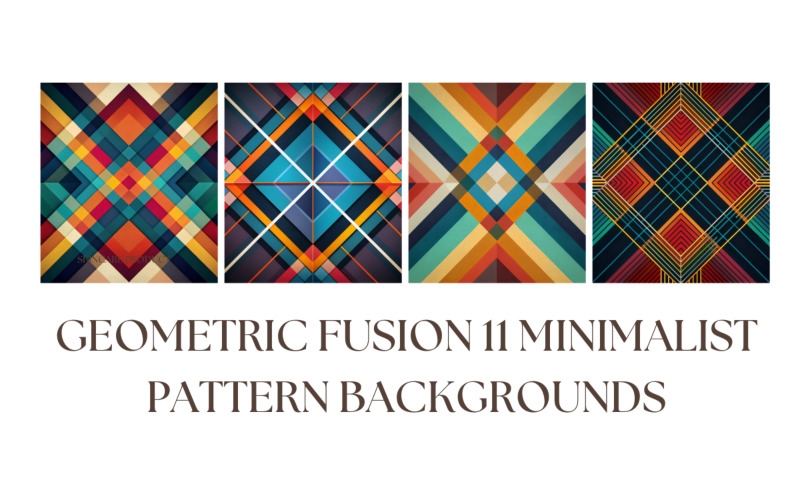 Geometric Fusion 11 Minimalistiska mönsterbakgrunder