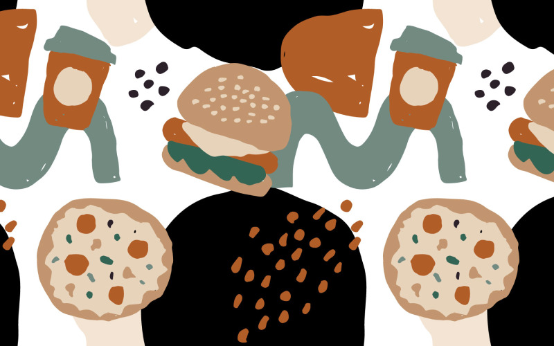 Padrões de fundos abstratos de alimentos