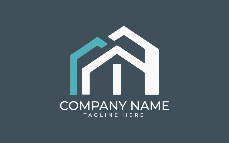 Современный дизайн логотипа недвижимости для бизнеса в сфере недвижимости