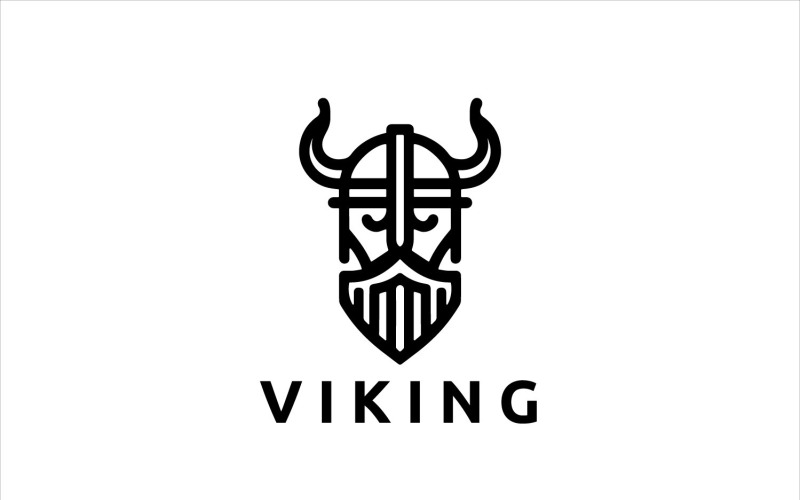 Viking logó tervezés vektor sablon V41