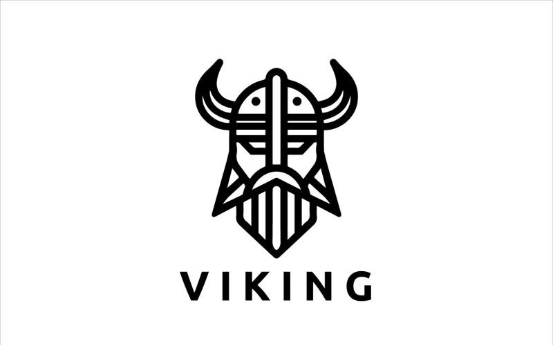 Viking logotyp designmall V38