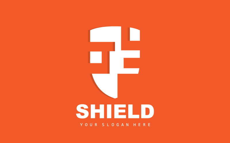 Einfache Schild-Logo-Design-VektorvorlageV10