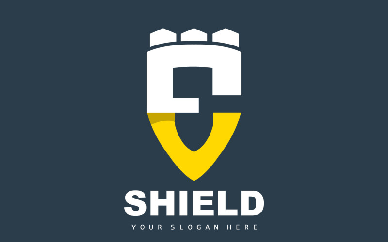 Einfaches Schild-Logo-Design, Vektorvorlage V11