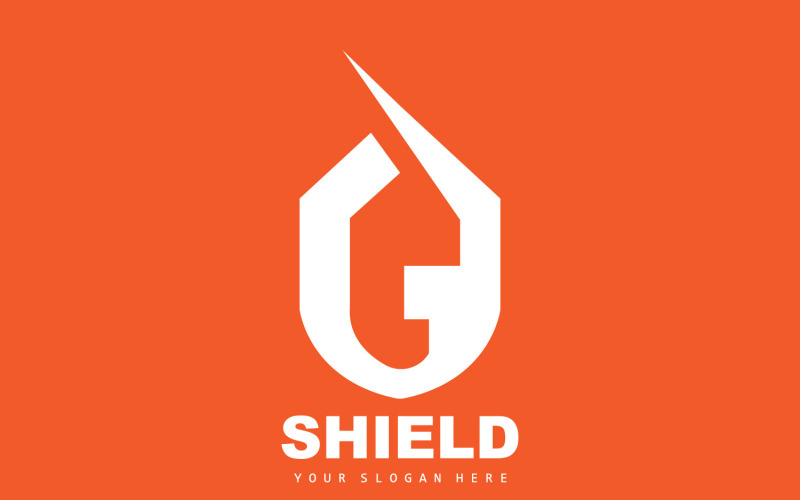 Modèle vectoriel de conception de logo de bouclier simpleV4