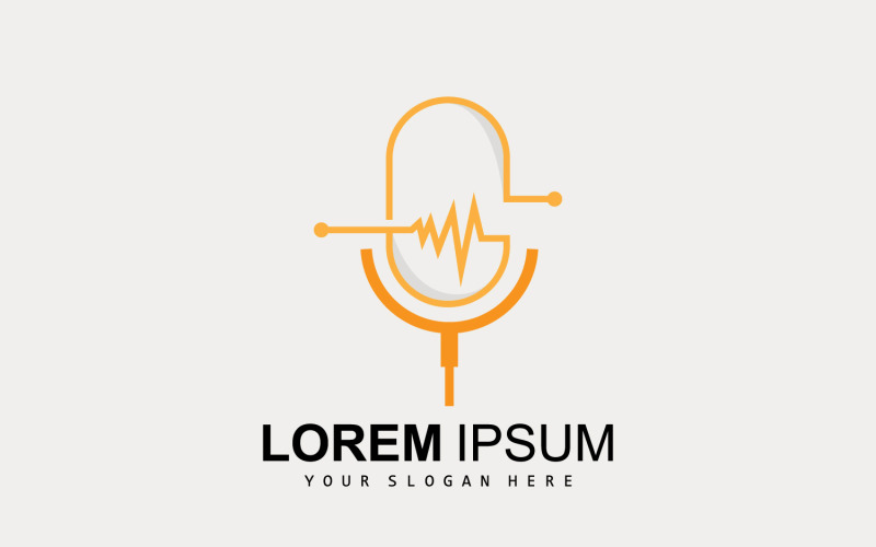 Radio Podcast Logo Microfoon IllustratieV1