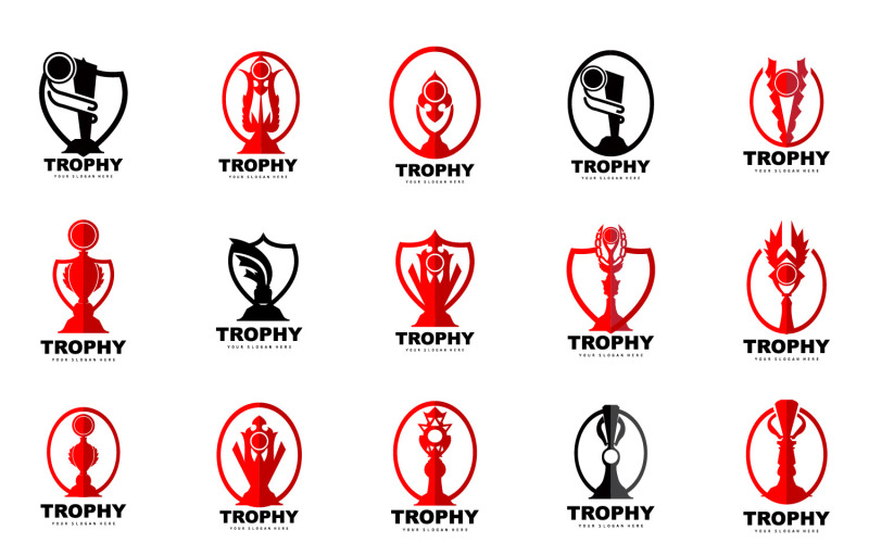 Trophy Logo Sport Tournament Cup DesignV5