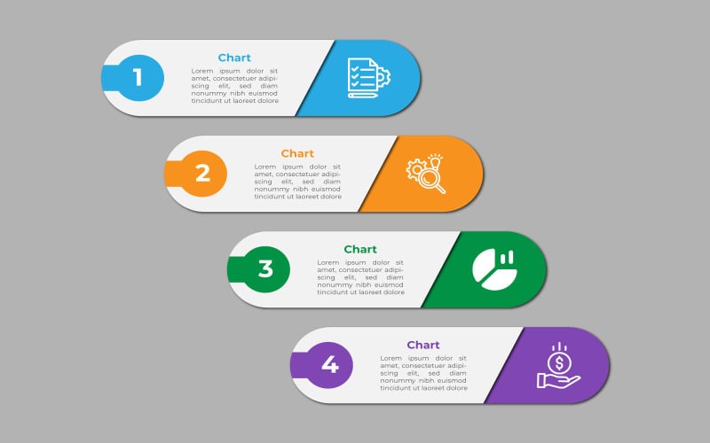 Vector eps 4 option statistic infographic element design.