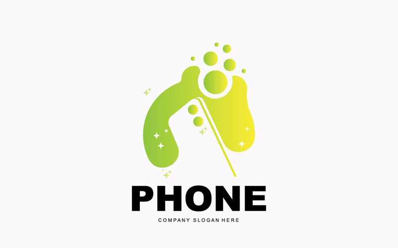 Akıllı Telefon Logo Vektör Modern Telefon TasarımıV55