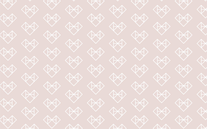 Geometrik Vektör Kalp Desenleri