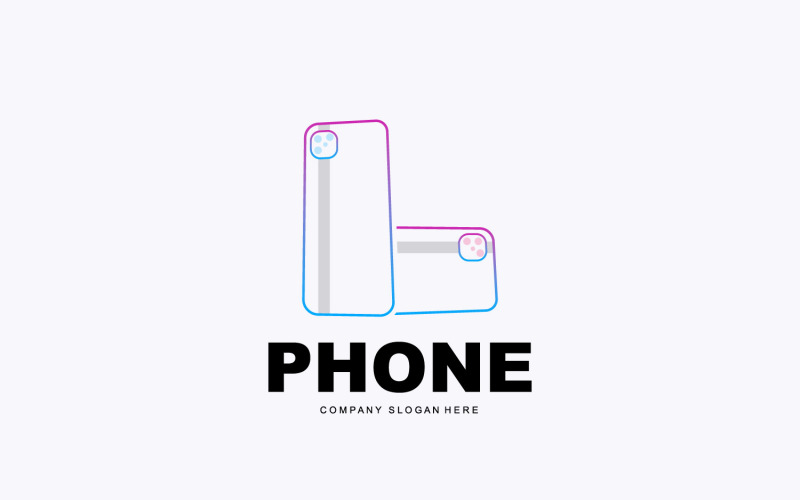 Logo smartfona wektor nowoczesny projekt telefonu V11