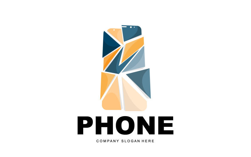 Logo smartfona wektor nowoczesny projekt telefonu V16