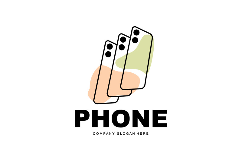 Logo smartfona wektor nowoczesny projekt telefonuV35