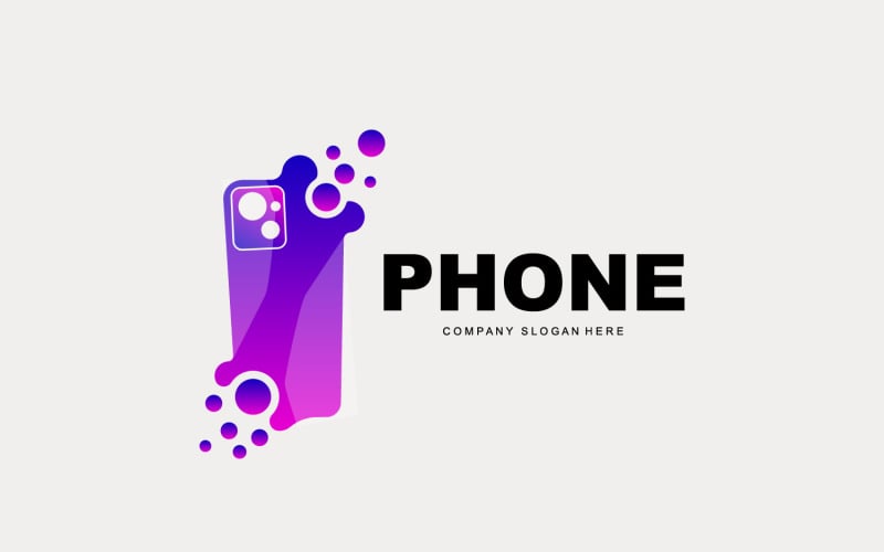 Smartphone Logo Vector Diseño De Teléfono ModernoV53