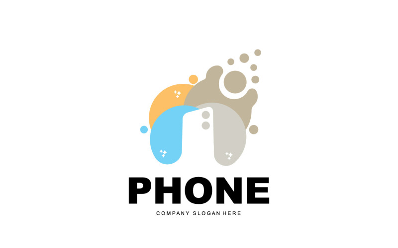 Smartphone Logo Vector Modern Phone DesignV56