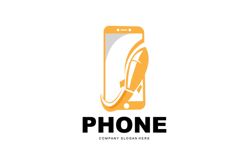 Smartphone-Logo-Vektor Modernes TelefondesignV30