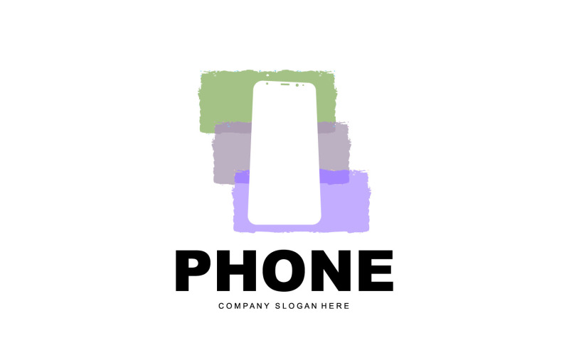 Smartphone-Logo-Vektor Modernes TelefondesignV41
