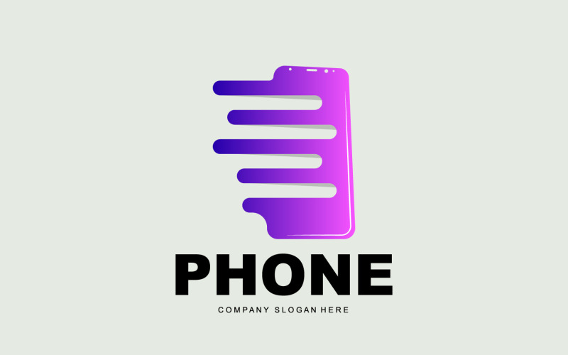 Smartphone Logotyp Vektor Modern Telefon DesignV14