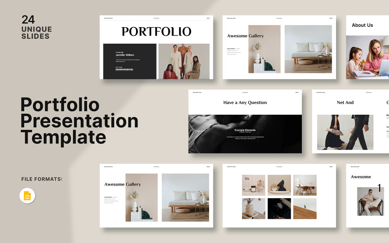 Altın Portföy Googleslayt Sunum Şablonu