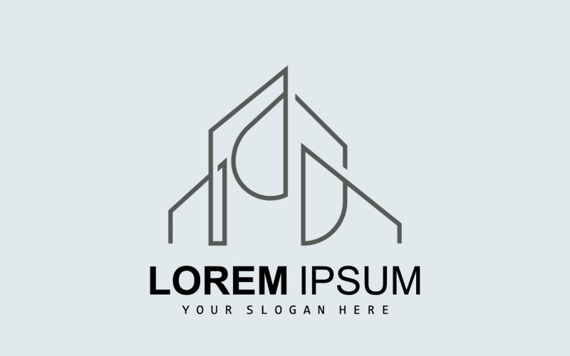 Bâtiment Immobilier Logo Vector DesignV14