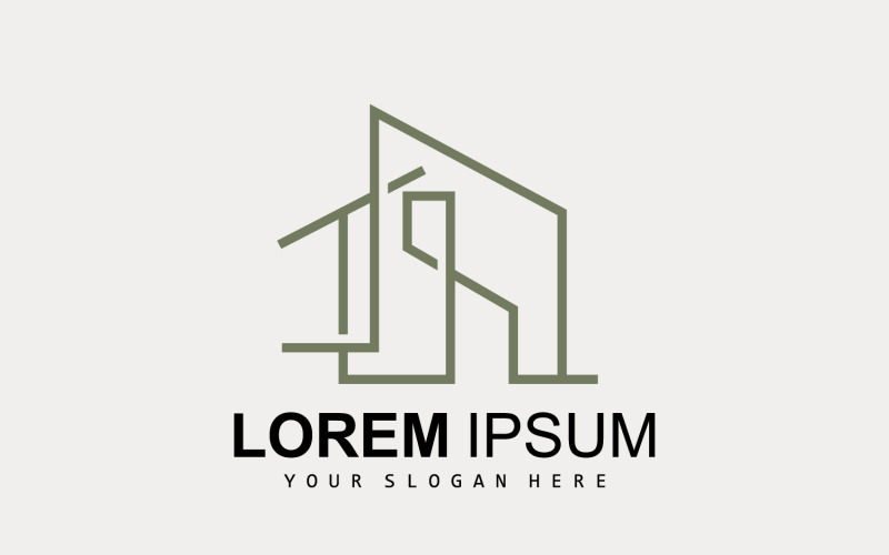 Bâtiment Immobilier Logo Vector DesignV1