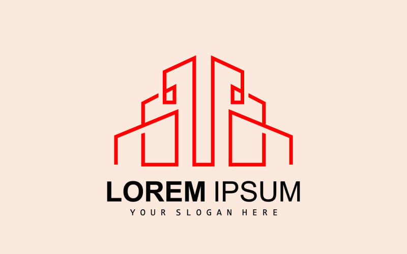 Budowanie nieruchomości Logo wektor DesignV6