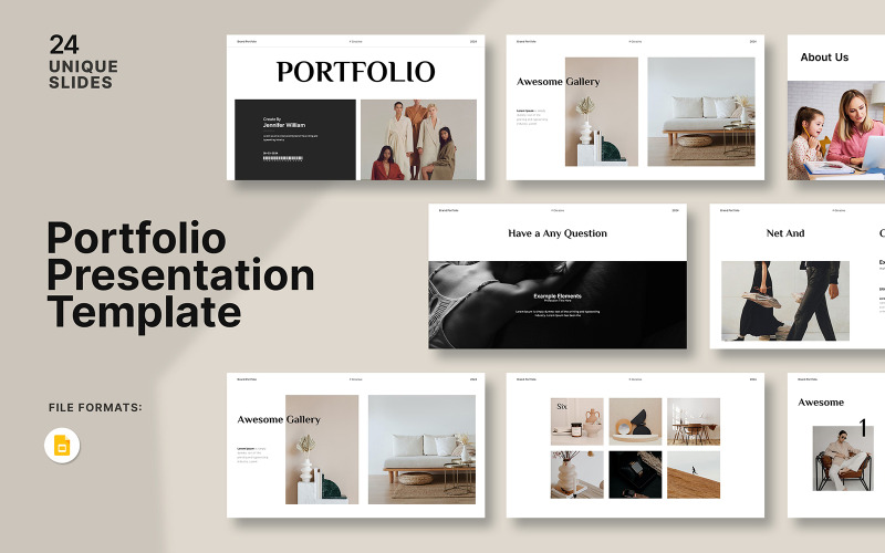 Golden Portfolio Googleslide presentationsmall