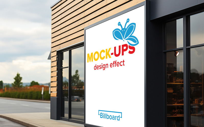 Modello psd mockup realistico per cartelloni pubblicitari