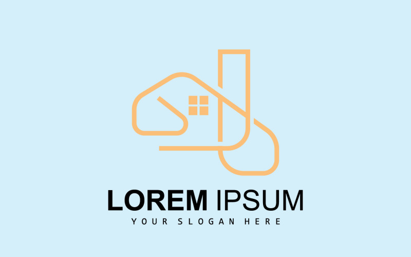 Vektorový design loga stavebních nemovitostíV5