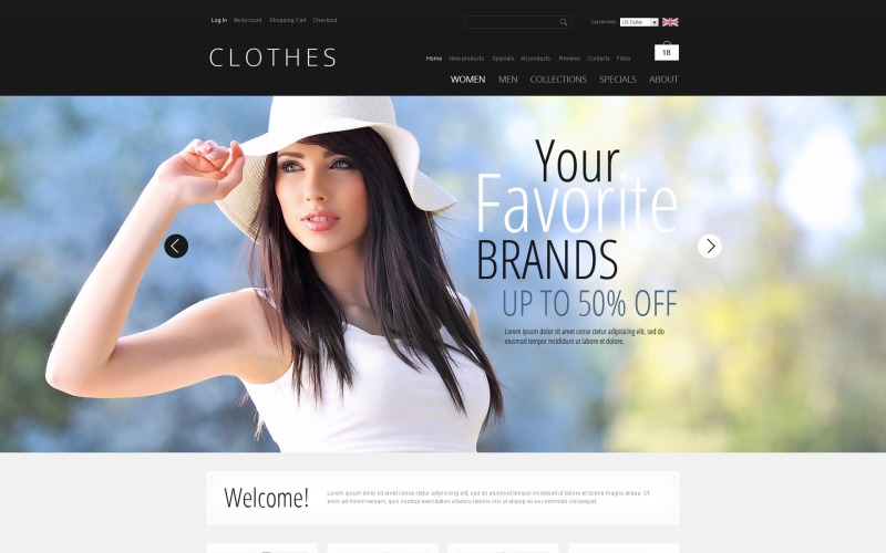 одежда, которая вдохновляет шаблон zencart