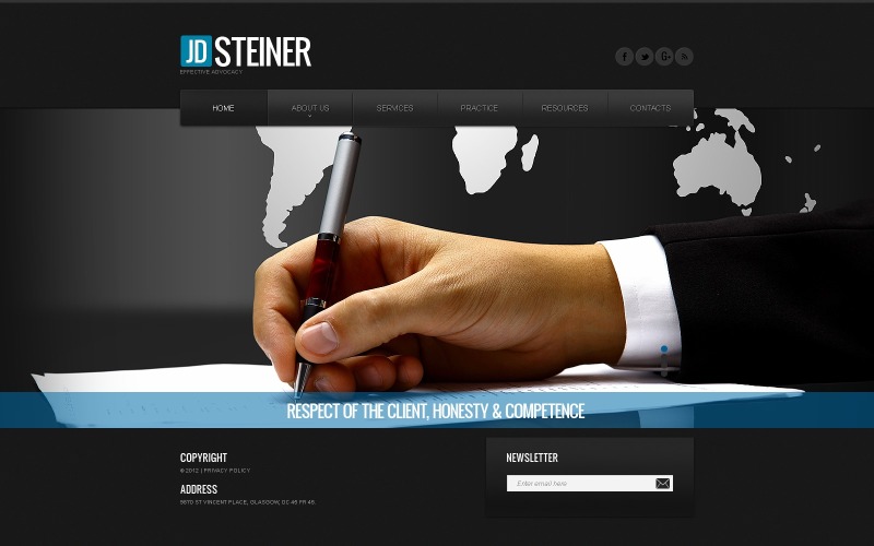 Modèle de site Web de cabinet d'avocats