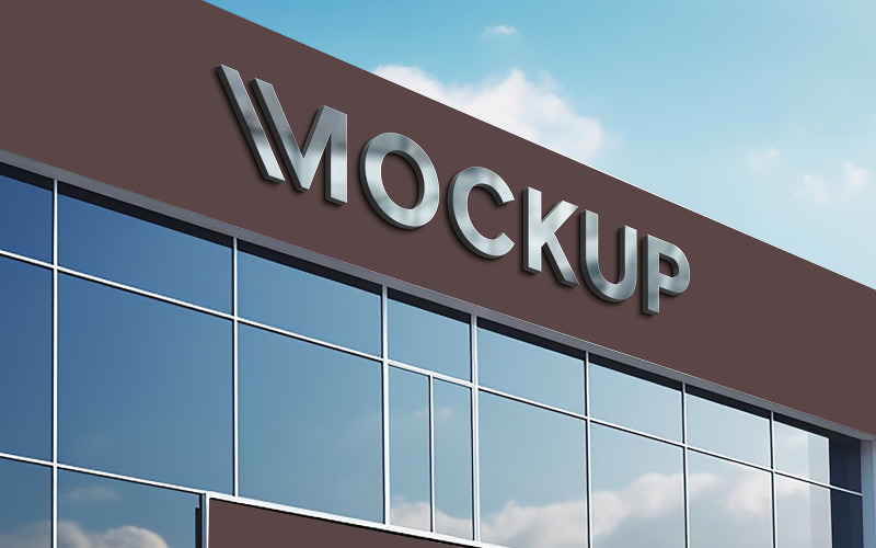 Butiksskylt logotyp mockup psd