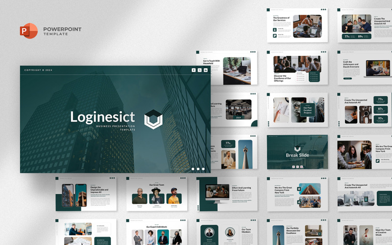 Loginesict – Corporate Business Powerpoint-Vorlage