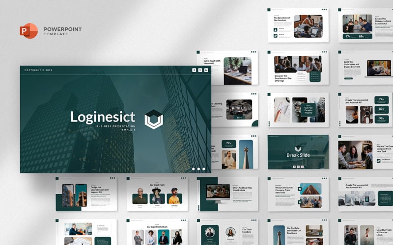 Loginesict - Modello PowerPoint per affari aziendali