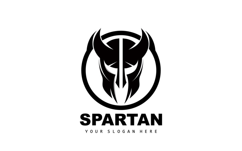 Spartalı Logo Vektör Siluet Şövalye DesignV15