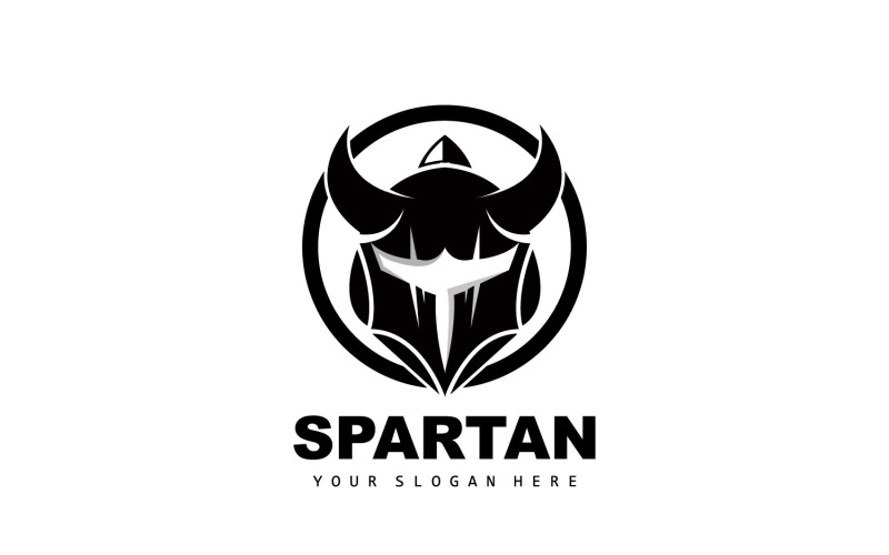 Spartalı Logo Vektör Siluet Şövalye DesignV9