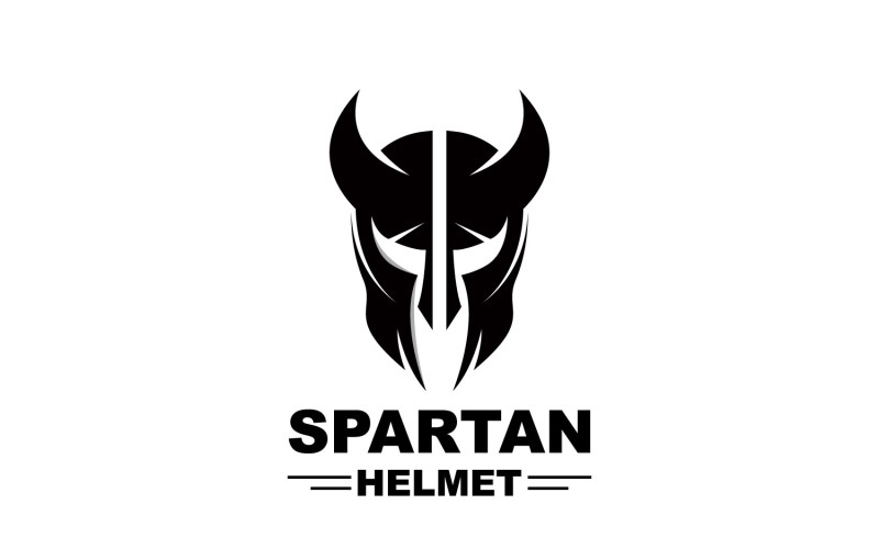 Spartanisches Logo, Vektorsilhouette, RitterdesignV17
