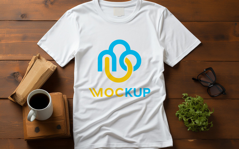 Diseño de maqueta de logo de camiseta psd