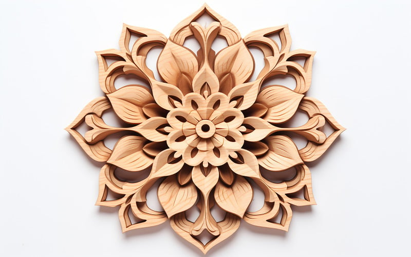 Fából készült virág art_3d fa virágos művészeti design