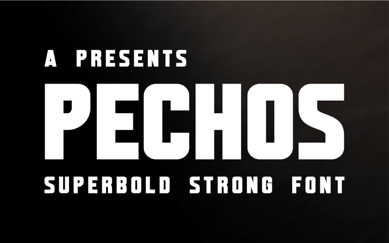 Шрифт Pechos для спорту та техно